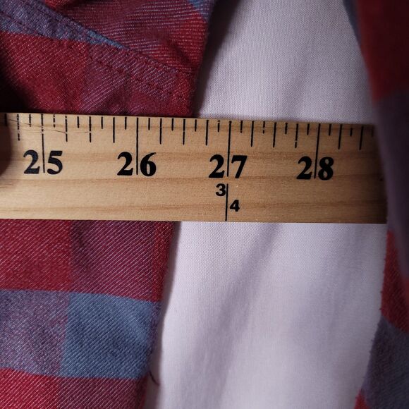 Aftco Flannel Shirt Mens XL Buffalo Check Red, Blue Vented Fishing Outdoor - Picture 7 of 10